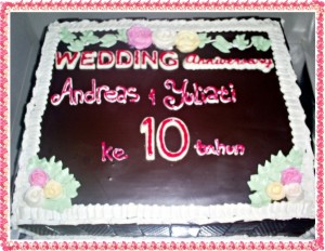Wedding Anniversary Cake Order by Ibu Yuli